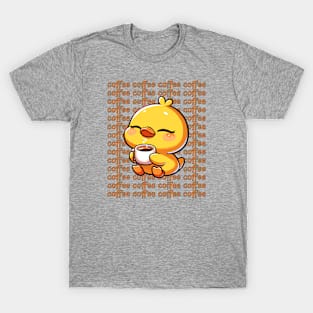 Cute Duck can't get enough of Coffee Caffeine T-Shirt